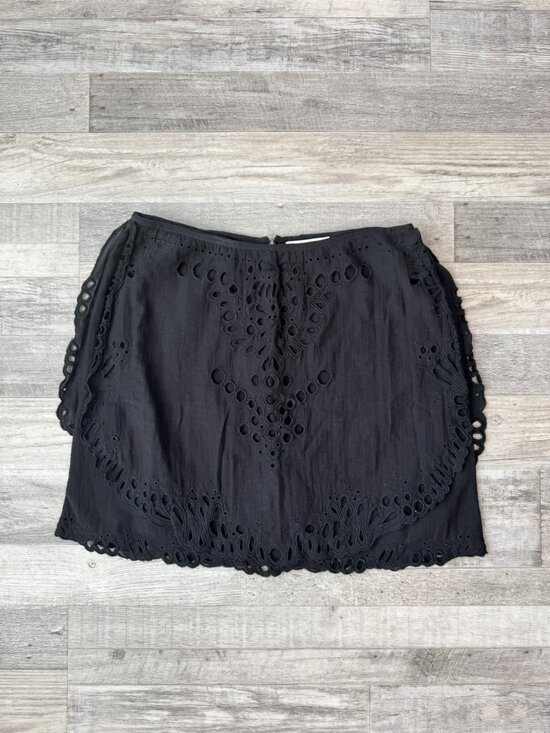 IRO Dresses & Skirts - Iro Black Eyelet Lace Mini Skirt approx size small Cotton Blend, Lined K7